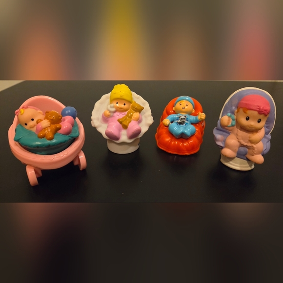 Fisher-Price Other - Little People Baby / Babies Bundle With Pink Stroller 2001-2017